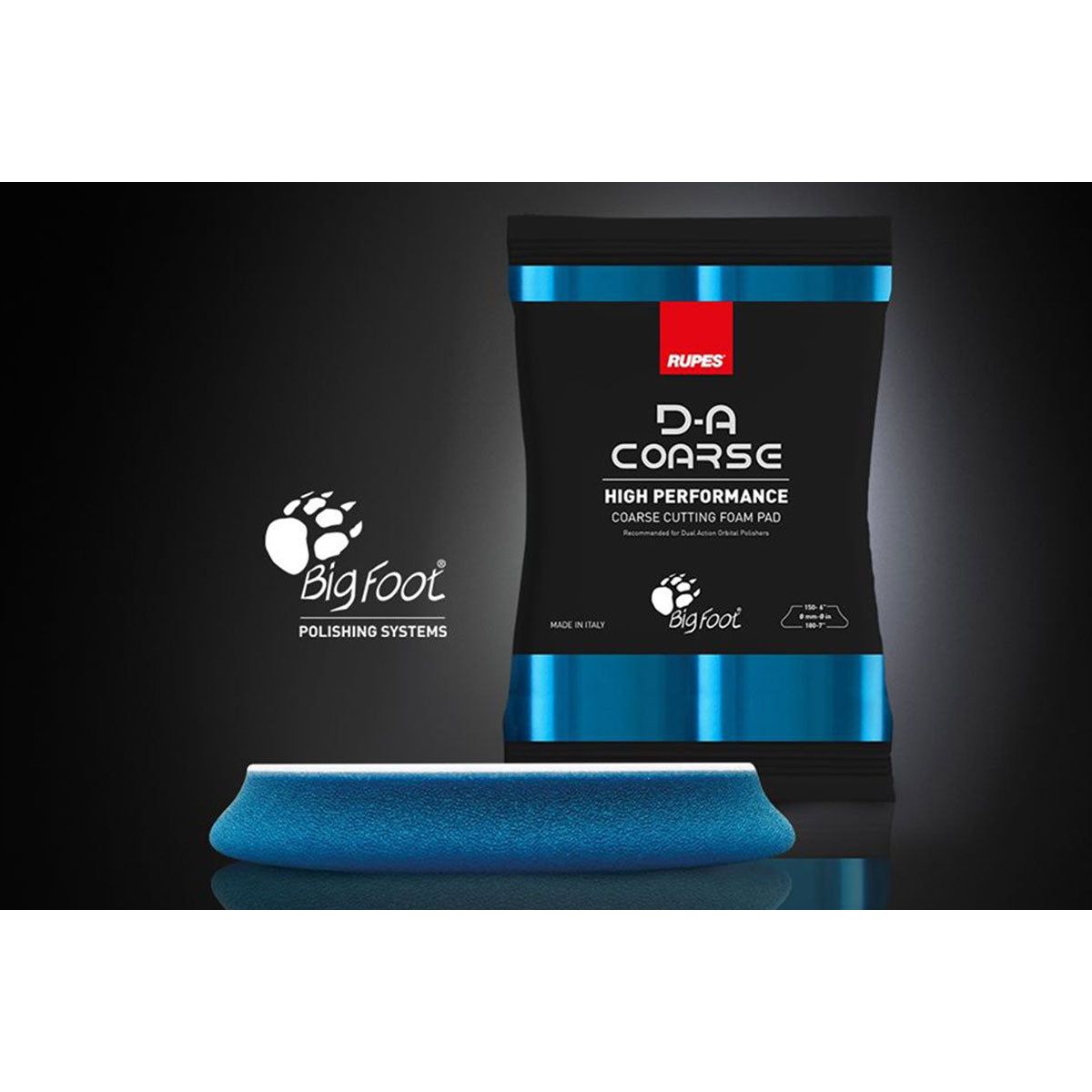 6" Blue Coarse Random Orbital Foam Pad