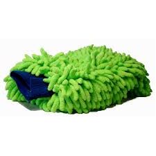 Green Chenille Wash Mitt